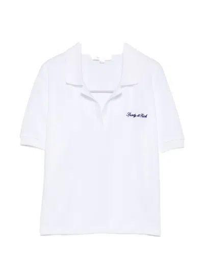 Sporty And Rich Short-sleeved Polo Shirt In White