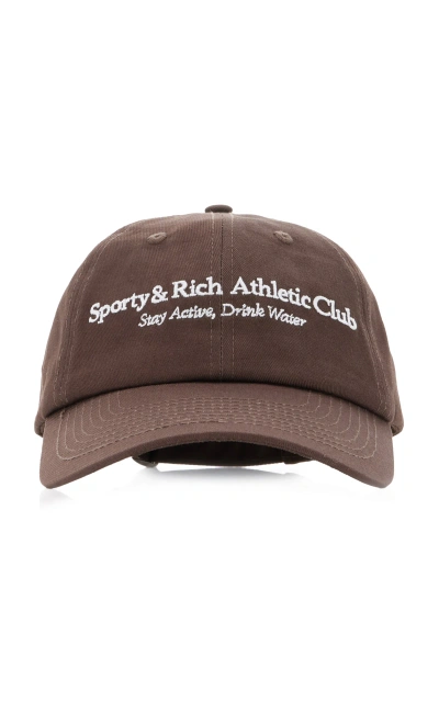 Sporty And Rich Athletic Club Cotton Baseball Cap In Brown