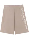 Sporty And Rich Athletic Club Cotton Biker Shorts In Neutrals