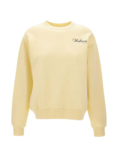 Sporty And Rich Avenue Graphic-print Sweatshirt In Yellow
