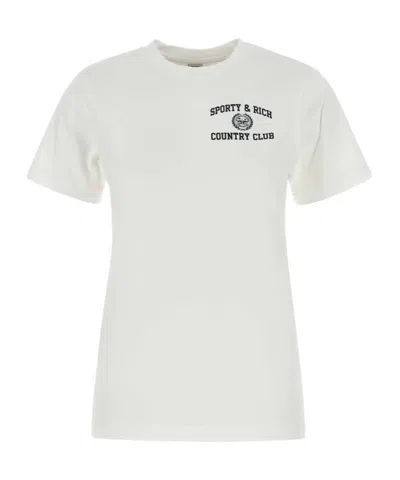 Sporty And Rich Badge Crew Neck T-shirt In White