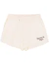 Sporty And Rich Bardot Disco Cotton Track Shorts In Neutrals