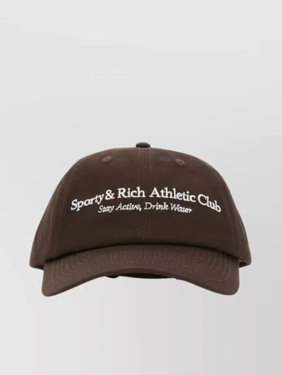 Sporty And Rich Baseball Cap Cotton Curved Brim In Brown