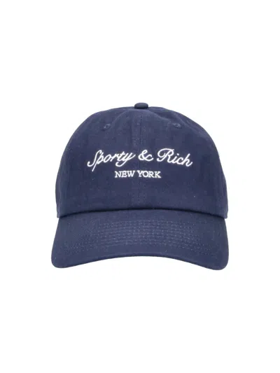 Sporty And Rich Baseball Cap "syracuse Ny" In Blue