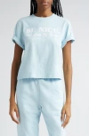 SPORTY AND RICH BE NICE COTTON CROP GRAPHIC T-SHIRT