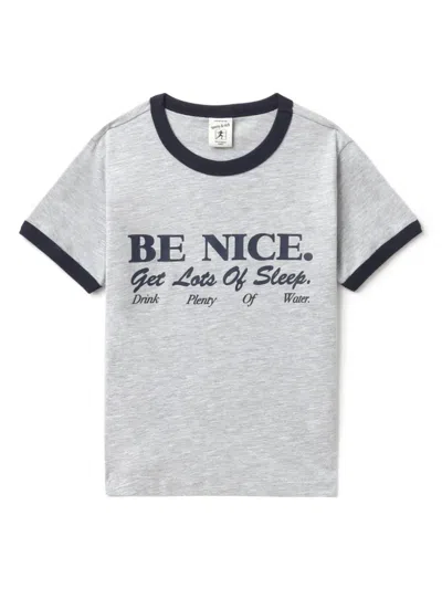Sporty And Rich Kids' Be Nice T-shirt In Grey