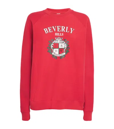 Sporty And Rich Beverly Hills Crest Sweatshirt In Red
