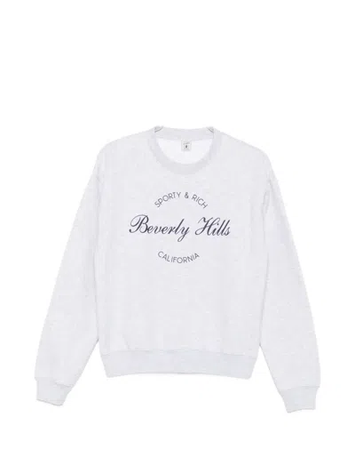 Sporty And Rich Beverly Hills Logo-print Sweater In Gold