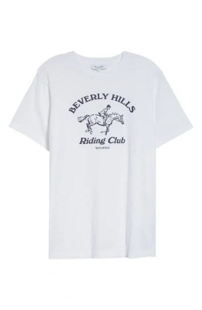 Sporty And Rich Sporty & Rich Beverly Hills Riding Club Graphic T-shirt In White