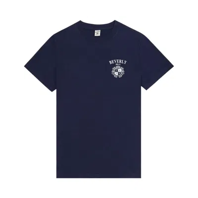Pre-owned Sporty And Rich Sporty & Rich Bh Crest Soft T-shirt 'dark Navy' | Blue | Women's Size Xs
