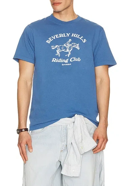 Sporty And Rich Bh Riding Club T-shirt In Blue
