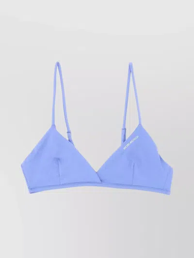 Sporty And Rich Bikini Top With Adjustable Straps And Triangle