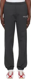 Sporty And Rich Black 's.r. Sport' Sweatpants In 111 Faded Black Crea