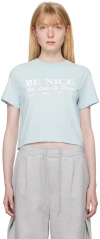 SPORTY AND RICH BLUE 'BE NICE' T-SHIRT