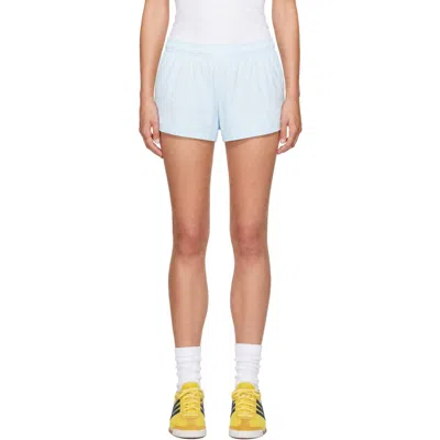 Sporty And Rich International Disco Cotton Shorts In Blue