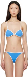 Sporty And Rich Kate Bikini Top In Blue