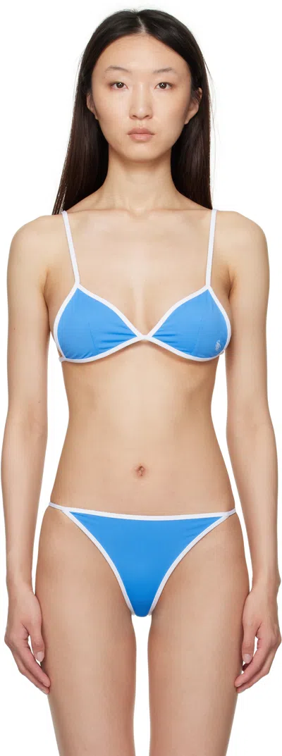 Sporty And Rich Blue Kate Bikini Top