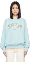 Sporty And Rich Sporty & Rich Wellness Ivy Cotton Graphic Sweatshirt In China Blue