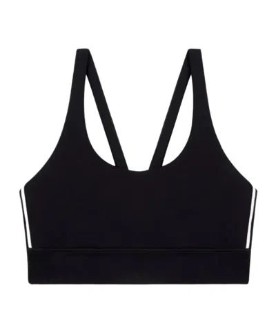 Sporty And Rich Bold Health Sports Bra In Black