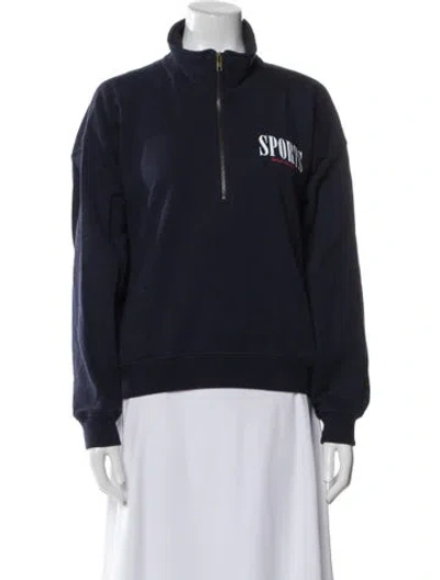 Pre-owned Sporty And Rich Bomber Jacket In Blue