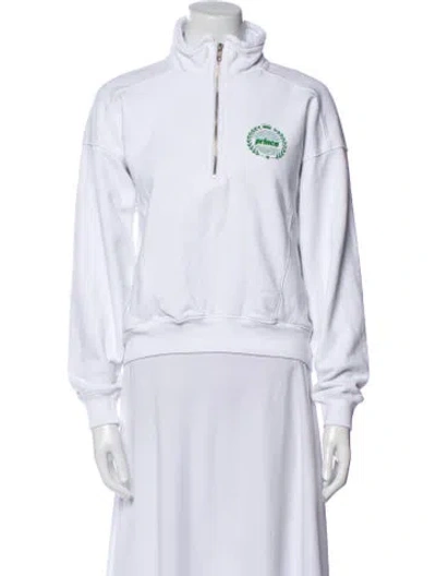 Pre-owned Sporty And Rich Bomber Jacket In White