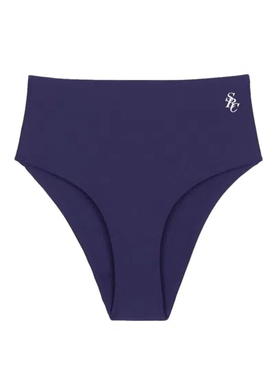 Sporty And Rich Brigitte Bikini Bottoms In Blue