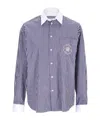 Sporty And Rich Bristol Crest 100th Oversized Shirt In Blue