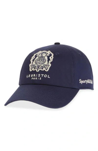 Sporty And Rich Sporty & Rich Bristol Crest Baseball Cap In Blue