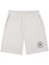 Sporty And Rich Bristol Crest Cotton Track Shorts In Grey