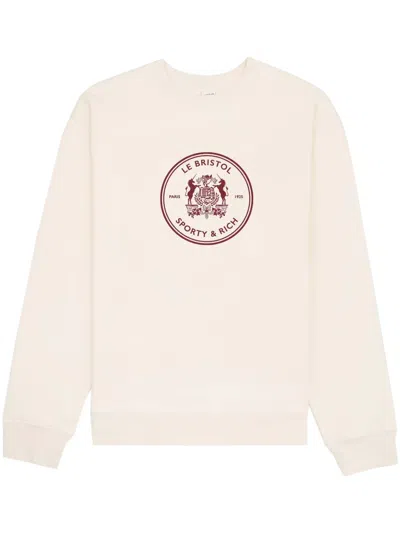 Sporty And Rich Bristol Crest Sweatshirt In Neutrals