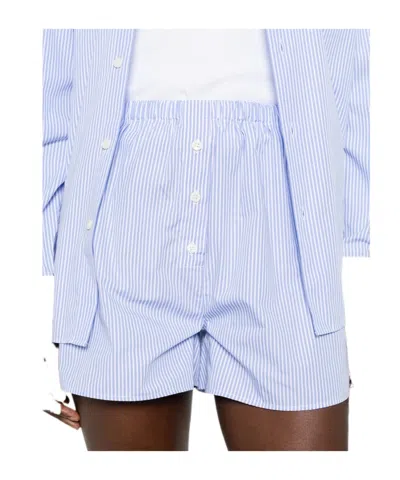 Sporty And Rich Button Shorts In Blue