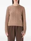 Sporty And Rich Cable-knit Crew-neck Sweater In Multi