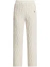 Sporty And Rich Cable-knit Trousers In White
