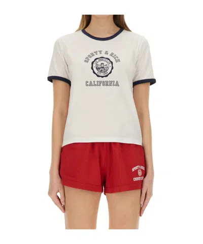 Sporty And Rich California Badge Round Neck T-shirt