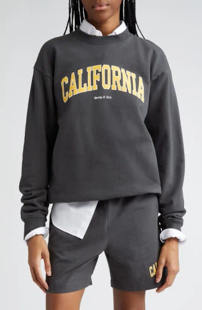 SPORTY AND RICH CALIFORNIA COTTON GRAPHIC SWEATSHIRT