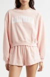 Sporty And Rich Sporty & Rich California Crewneck Crop Sweatshirt In Ballet