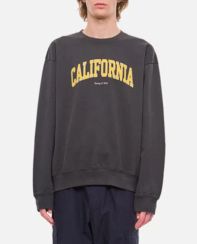 Sporty And Rich California Crewneck Sweatshirt In Grey