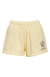 Sporty And Rich Logo Track Shorts In Light Beige