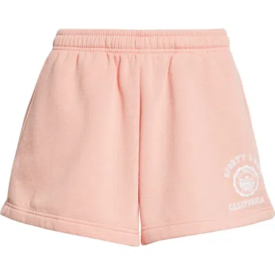 Sporty And Rich Sporty & Rich California Emblem Disco Graphic Shorts In Pink