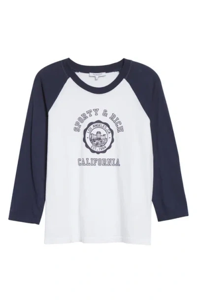 Sporty And Rich Sporty & Rich California Emblem Graphic Baseball T-shirt In Multi