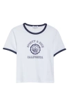 Sporty And Rich California Emblem Ringer T-shirt In Open White