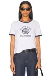 Sporty And Rich California Emblem Ringer T-shirt In White