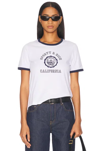 SPORTY AND RICH CALIFORNIA EMBLEM RINGER TEE