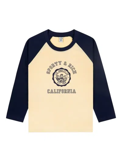 Sporty And Rich California Emblem T-shirt In Light Beige