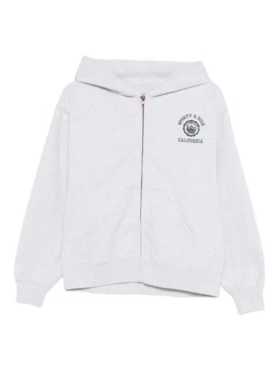 SPORTY AND RICH CALIFORNIA EMBLEM ZIP-UP HOODIE
