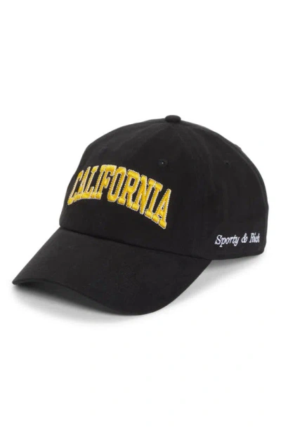 SPORTY AND RICH CALIFORNIA EMBROIDERED BASEBALL CAP