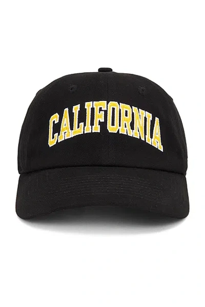 Sporty And Rich California Embroidered Baseball Cap In Black