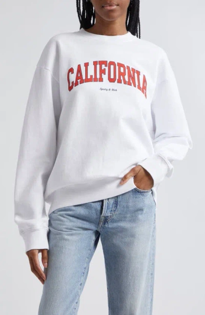 Sporty And Rich California Graphic Sweatshirt In White