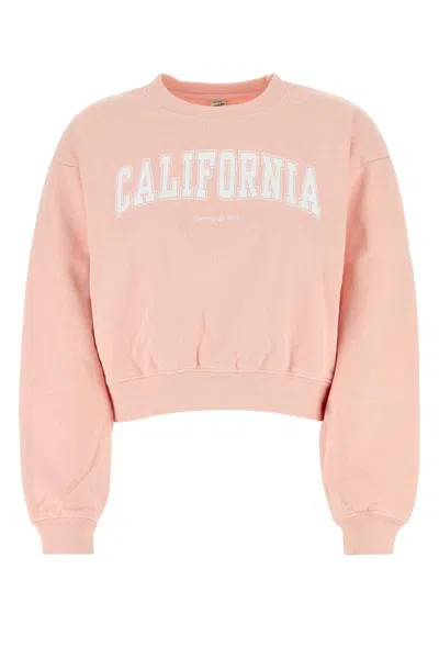 Sporty And Rich California Cropped Crewneck-m Nd Sporty & Rich Female In Peach