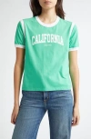 Sporty And Rich Sporty & Rich California Sports Cotton Blend Graphic T-shirt In Verde